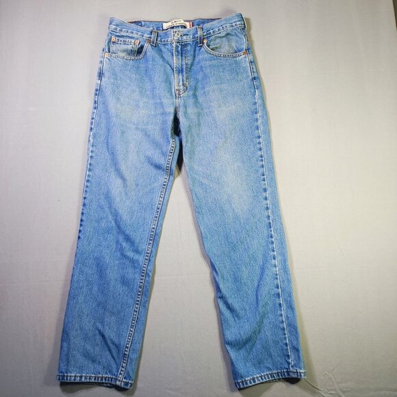 Levi's 516 jeans men's size W34 X L30 medium washed blue slim fit straight - Picture 1 of 12